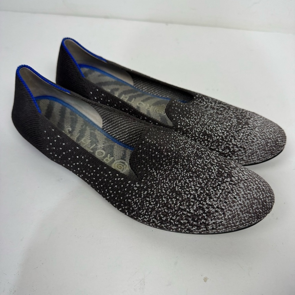 Rothy's Twilight Metallic Ombre Round Toe Slip On Loafers Shoes
